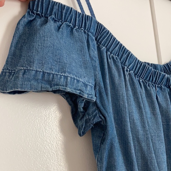 Cloth & Stone Soft Denim Off-the-Shoulder Mini Dress, Medium - Picture 3 of 5